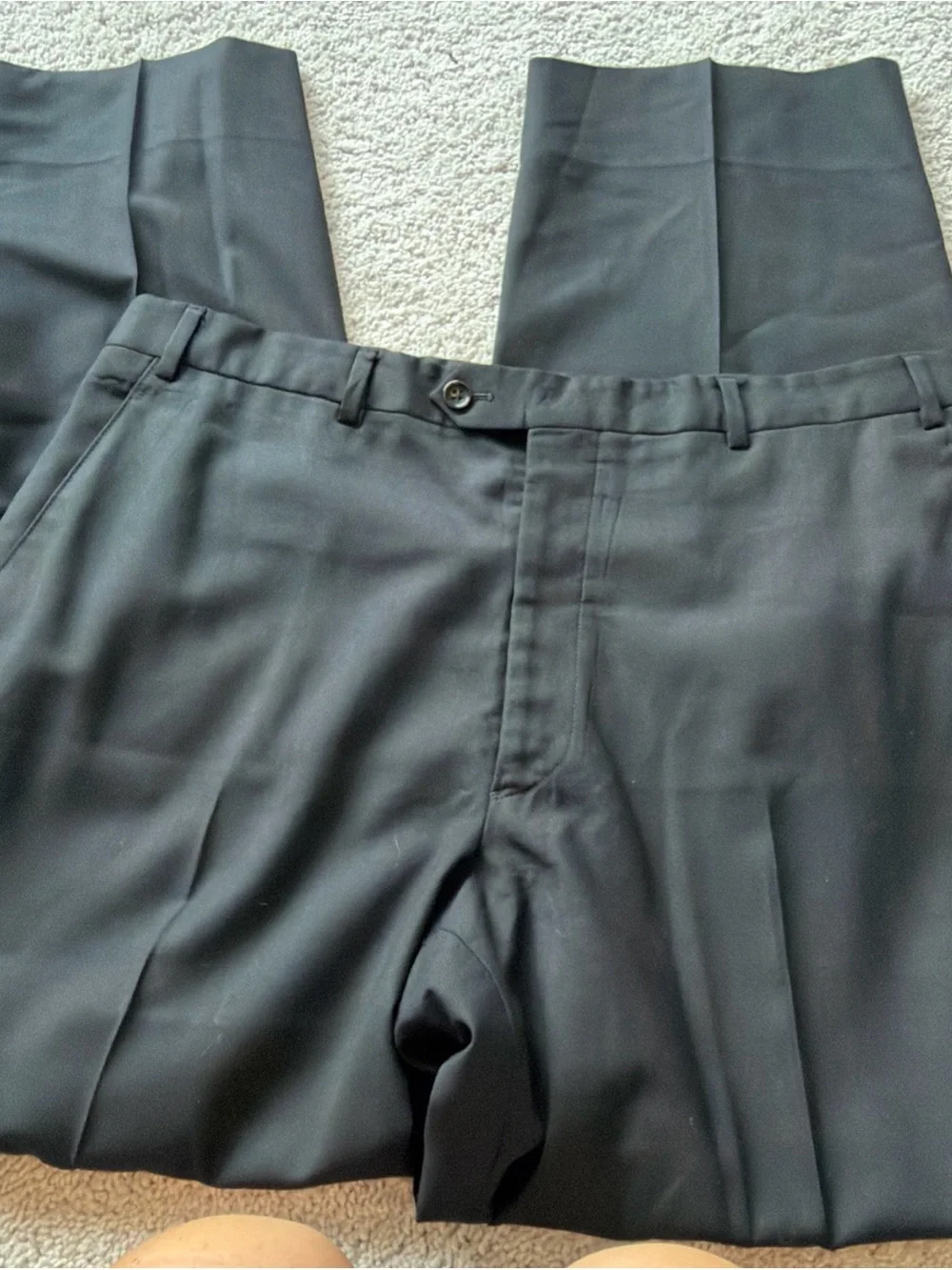 Vintage Armani Collezioni Dress Pants Black 36 Flat Front